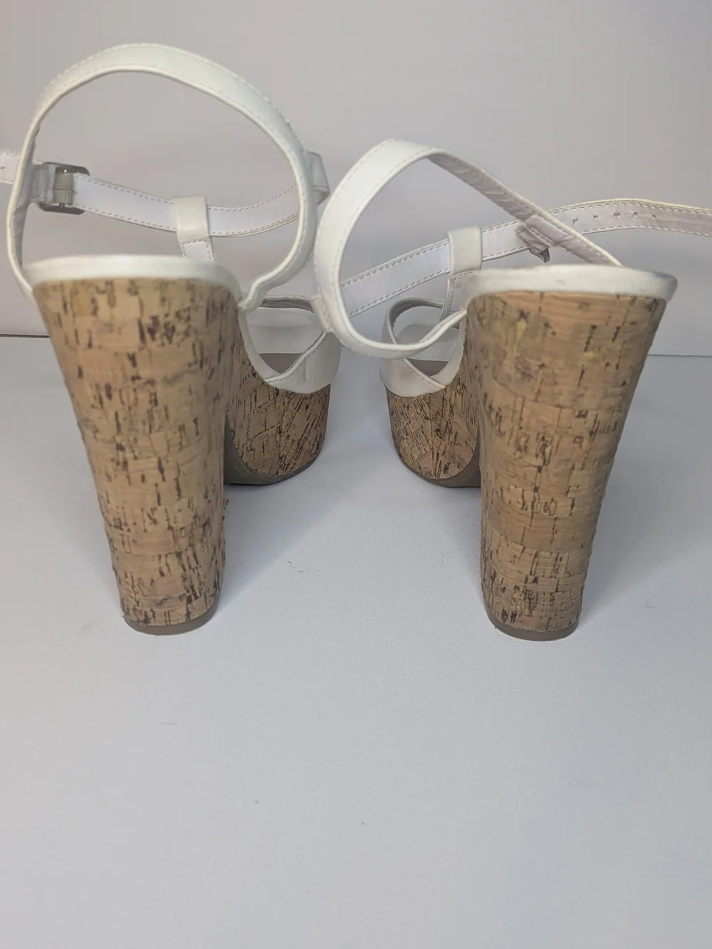 American Rag White Cork Platform Sandals